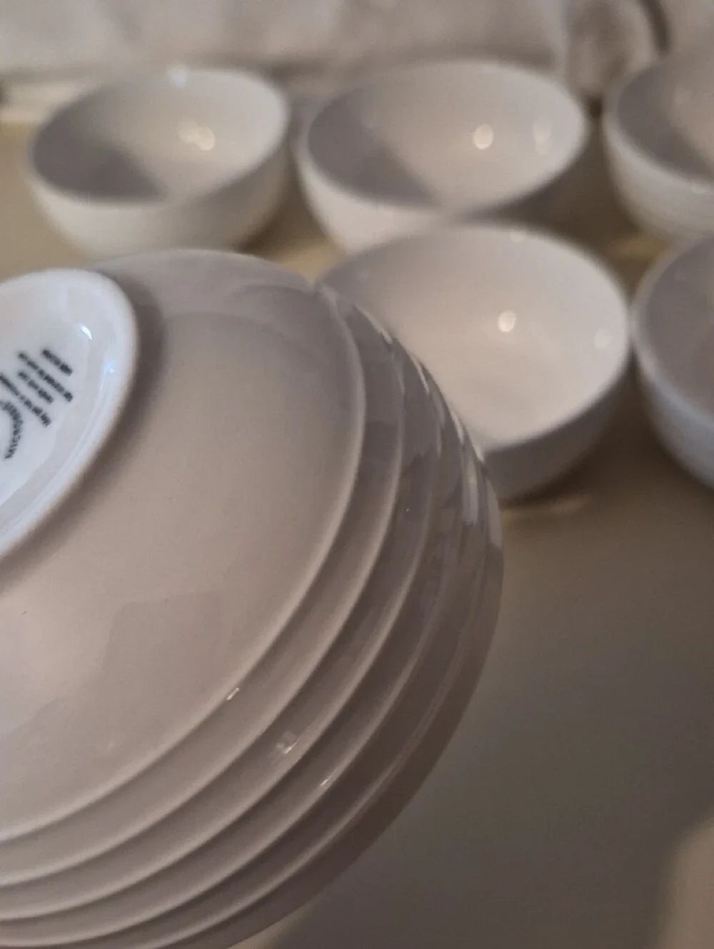 Sonoma Life + Style Horizon 4.25 Wide White Ceramic Bowls - Set of 6